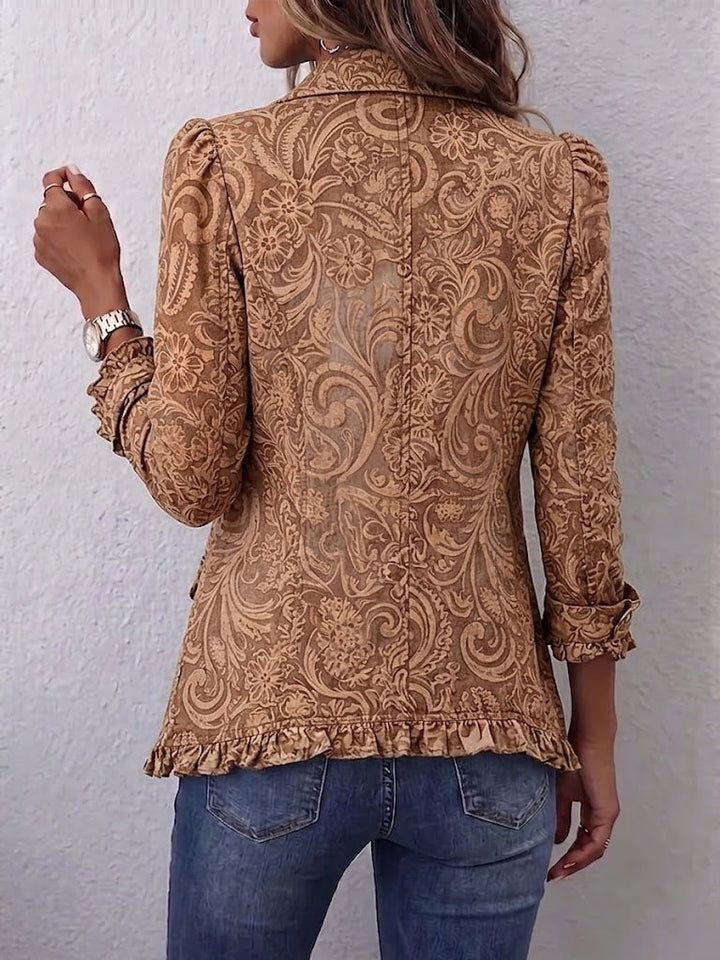 Noemi | Boho Kvetinová Vintage Bunda s Volánmi