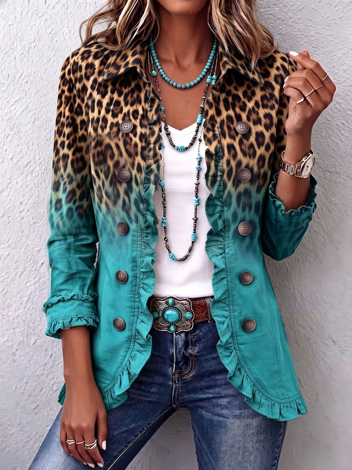 Beatriz | Blazer Leopardí Degradovaný s Volánmi