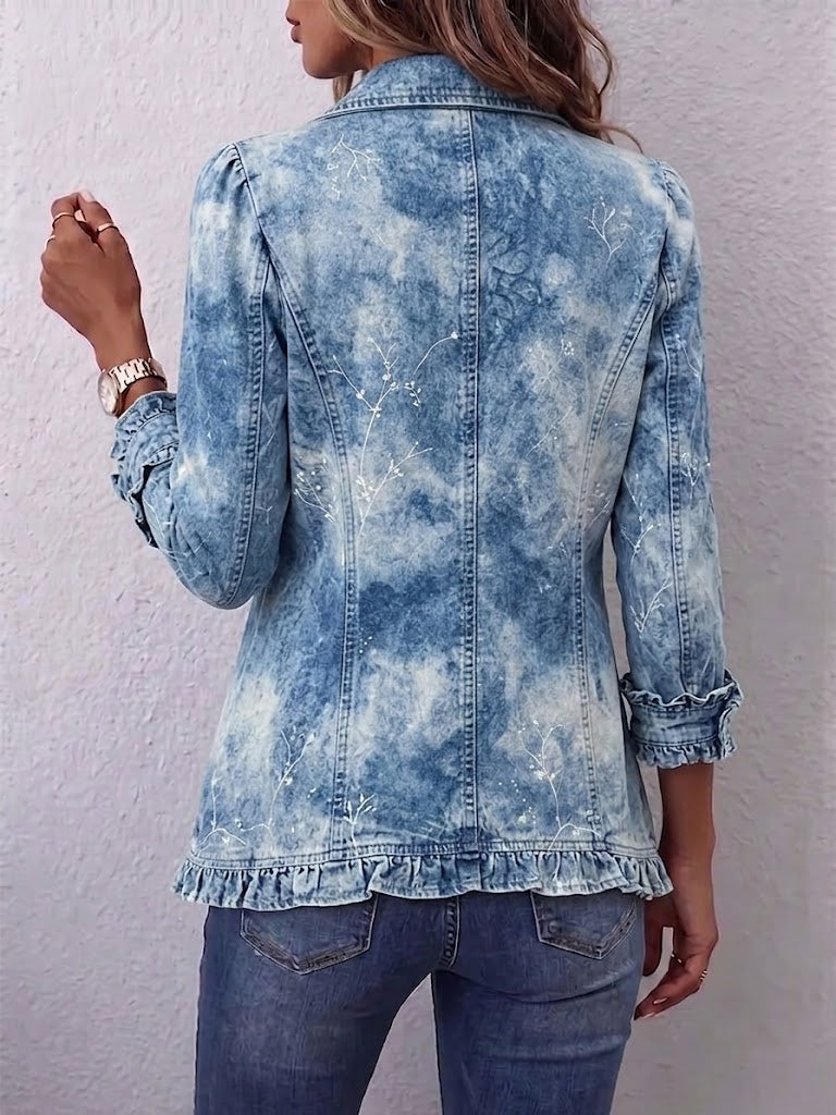 Ginevra | Vintage Bohemská botanická bunda s volánmi