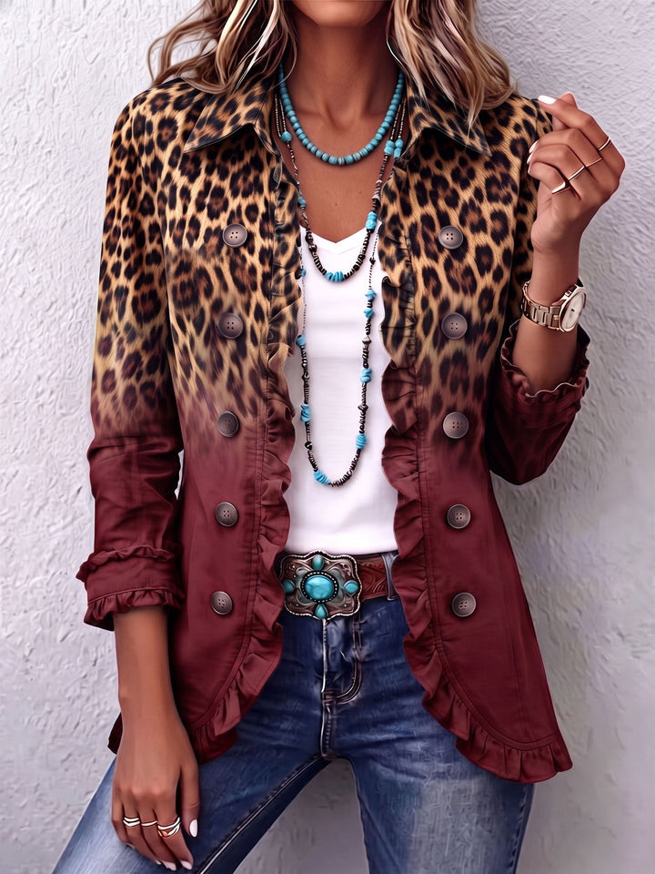 Beatriz | Blazer Leopardí Degradovaný s Volánmi