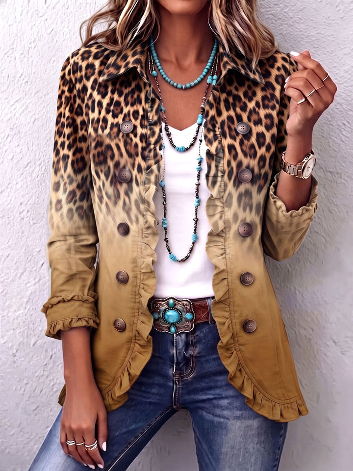 Beatriz | Blazer Leopardí Degradovaný s Volánmi